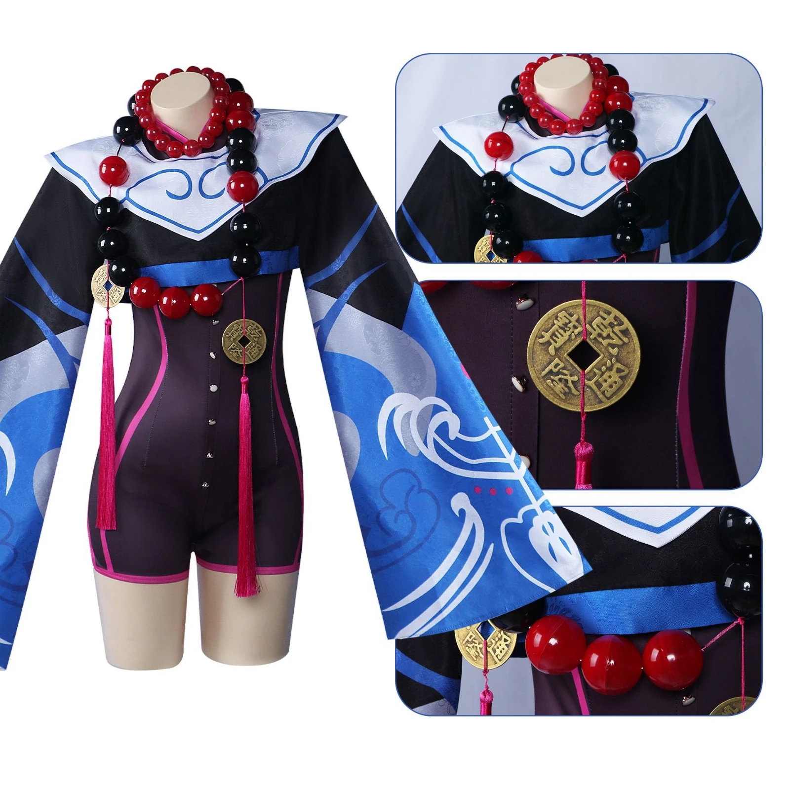 

Path To Nowhere Mess Zombie Cosplay Costumes Little Zombie Jacquard Fabric Chinese Style Halloween Costumes for Women Outfit