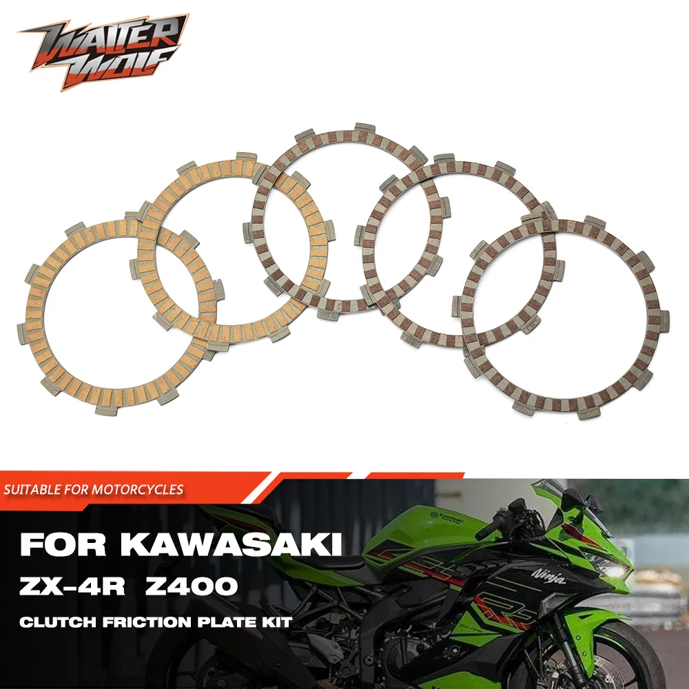 

Clutch Friction Plate Disc Kit For KAWASAKI ZX4R ZX4RR Z400 ZX 4R 4RR Z NINJA 400 EX400 2022 2023 2024 Motorcycle Accessories