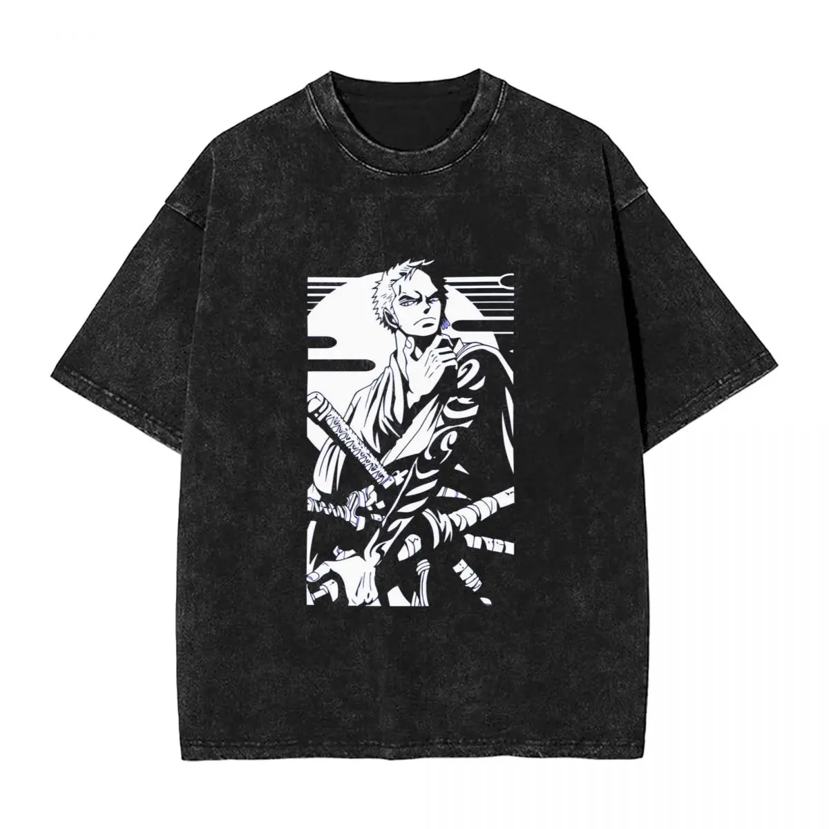 

Футболка в стиле Харадзюку ророноа Зоро, Пляжная футболка с изображением меча, манги Y2K, ретро, Повседневная модная футболка для мужчин, футболки на заказ