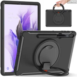 Rugged Heavy Duty Stand Armor Shockproof Tablet Cover for S9 Ultra 14.6 inch (Black)