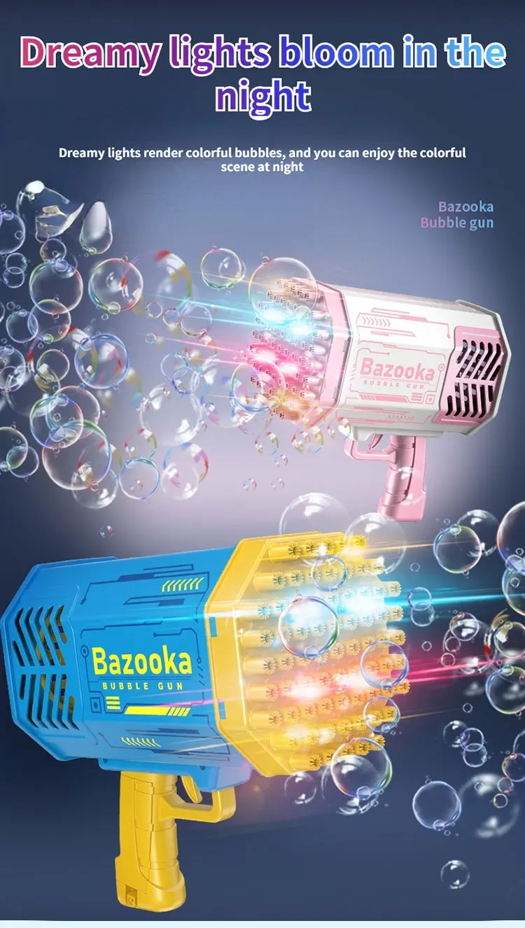 Gatlin Bubble Gun Machine, Bolhas de sabão,