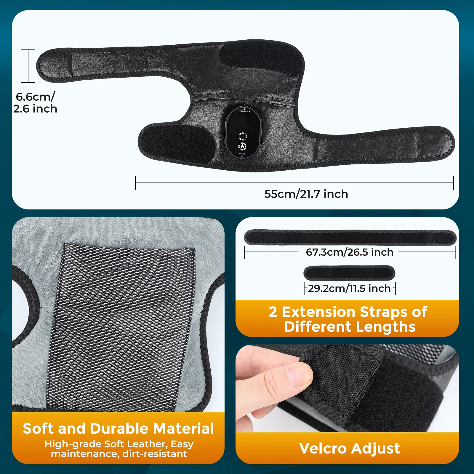 Wireless Heating Knee Brace with Digital Display Controller Heated Shoulder Pad & Elbow Pad