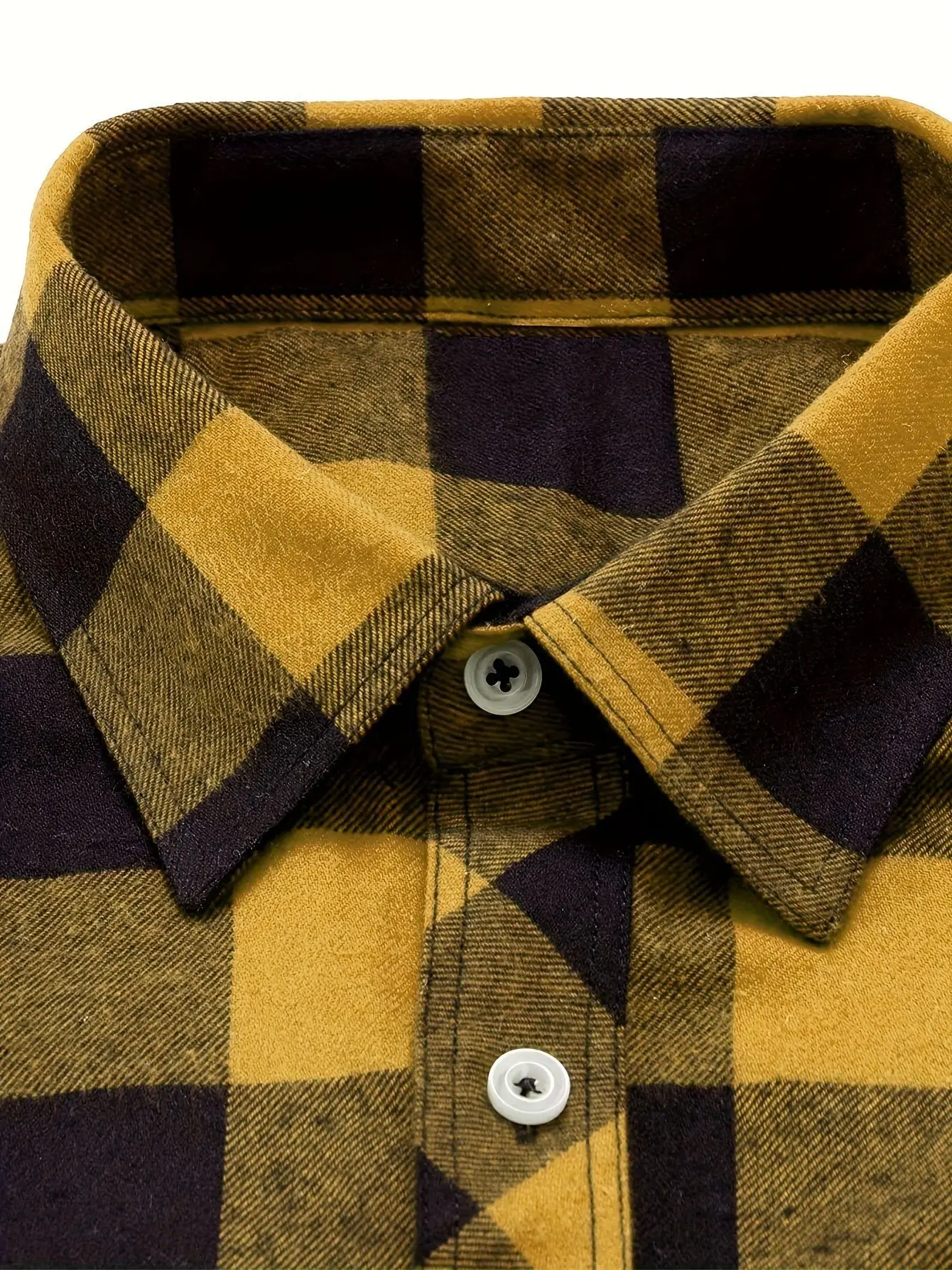 قميص رجالي كاروهات للربيع والخريف بأكمام طويلة من الفلانيل، قميص عصري من مزيج القطن، قميص كاجوال للشارع والأنشطة الخارجية