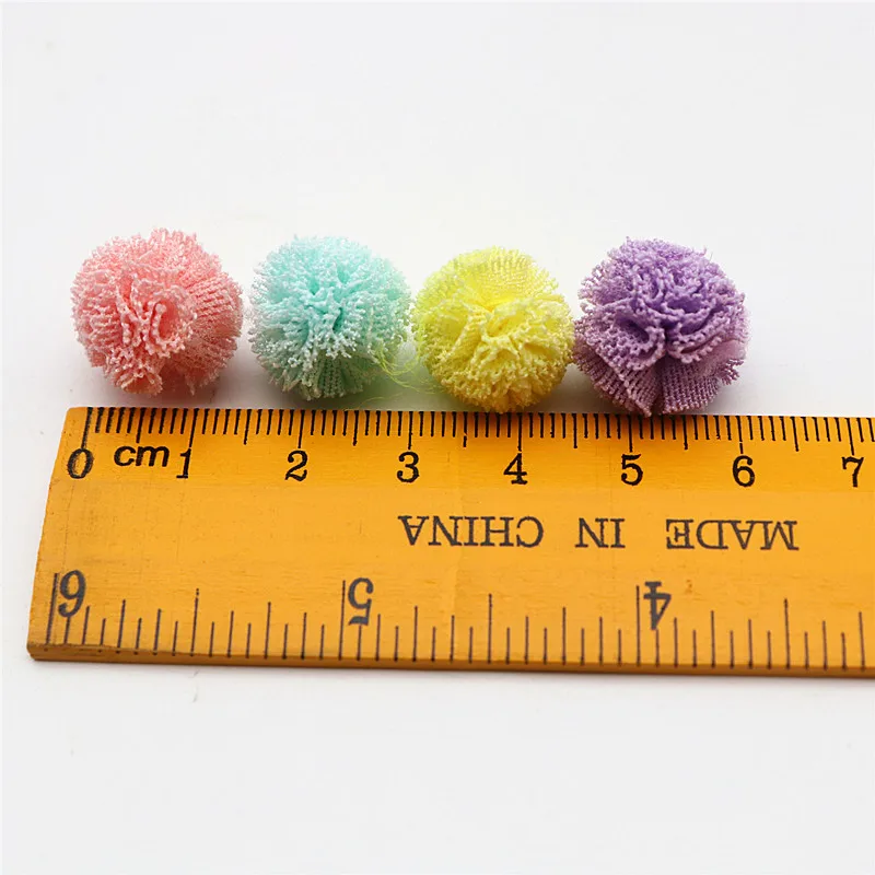 Color Mesh Lace Ball DIY Children Clothes Hat Craft Plush Mesh Pendant Hairpin Jewelry Making Accessories 80/160 Pieces 15mm jewelry making supplies craft supplies