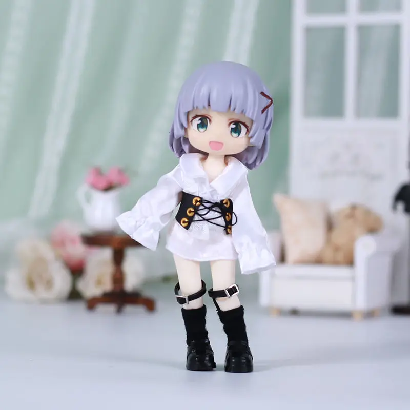 For Obitsu 11 Doll Goth Shirt Clothes Suit For OB11 Gsc 1/12 Bjd Molly YMY Doll Cloth Doll Outfit Dress Up