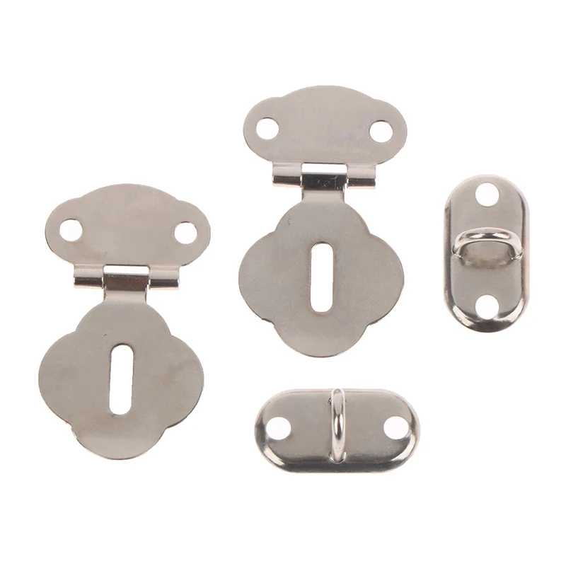 2Pair/Set Lock Hasp Hook Latch Lock Hinge Hardware For Jewelry Box Diary Book Drawer Wood Case Buckle