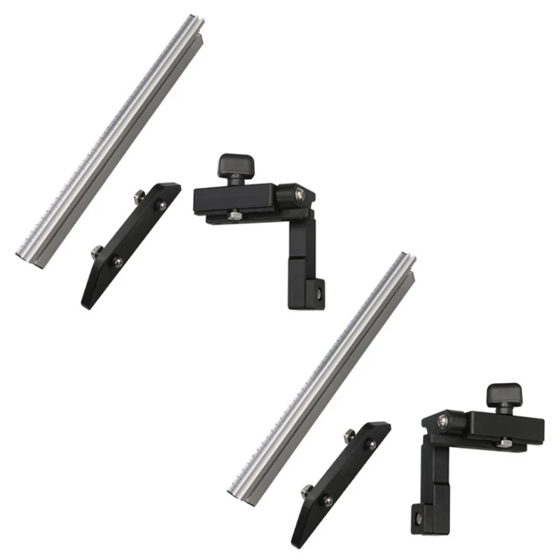 

Universal Miter Gauge Fence with Track Stop Table Aluminum and Bakelite Dropship