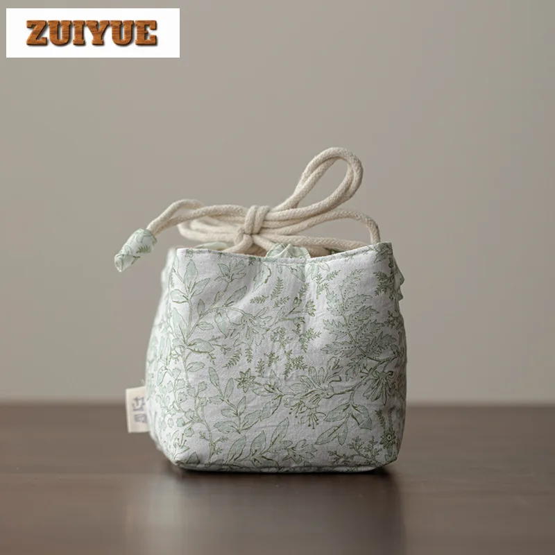Handmade Brocade Fabric Tea Cozies Japanese Insulated Teapot Tea Cozy for Teapot Hand Bag Travel Set Bag Cha Supplies Craft