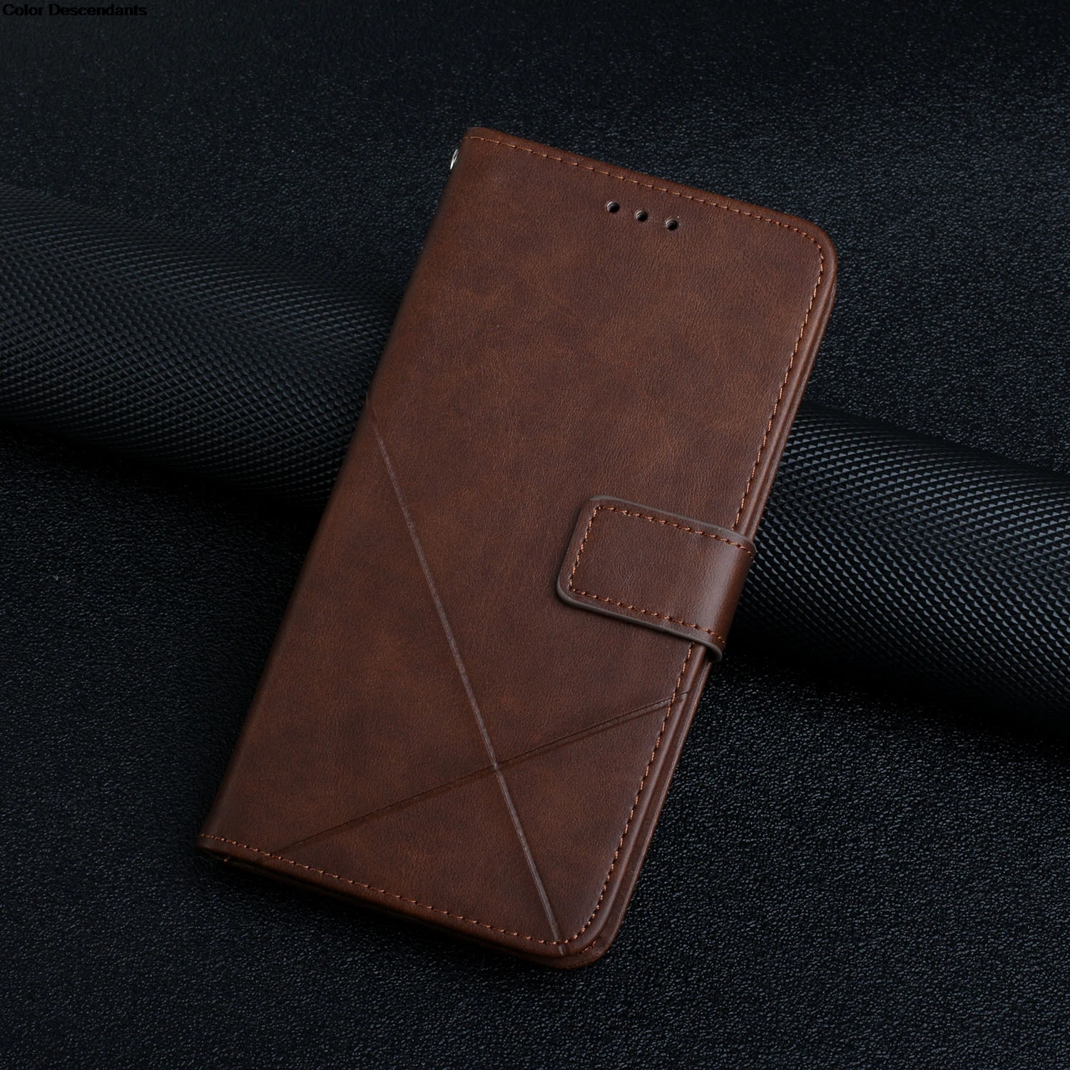 Leather Flip Wallet Case with Magnetic Card Holder - Elegant Phone Cover