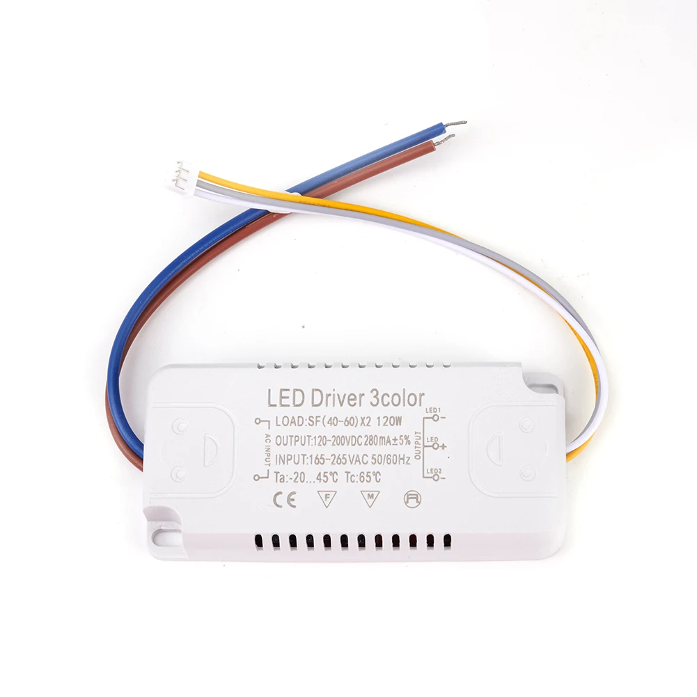LED Driver 3color Adapter 8-24W 20-40W 30-50W 40-60W 50-70W For LED Lighting Non-Isolating Transformer Driver Replacement