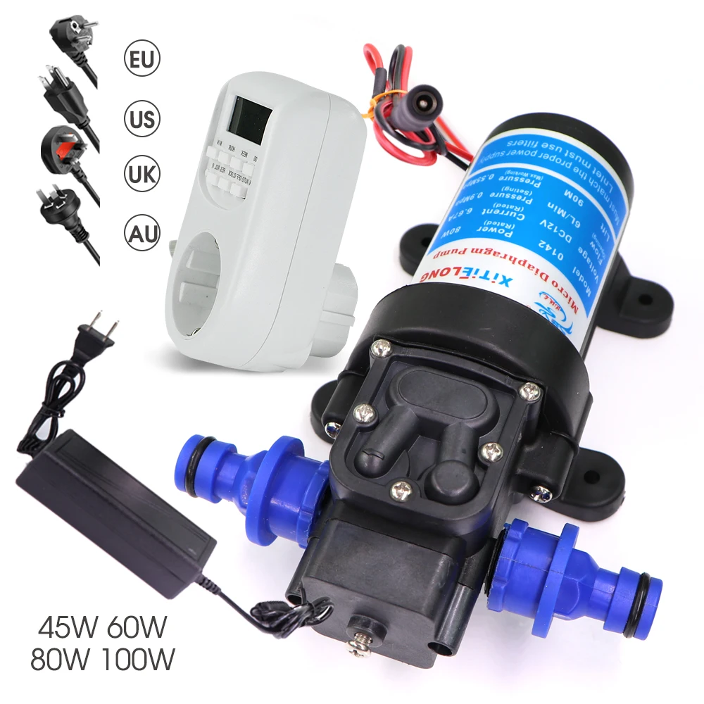 Bombas de Diafragma de Pressão Jardinagem para Casa Mangueira Irrigação Lavagem de Carro Fonte de Alimentação de Mamilo de 16 mm 45100w 110240v