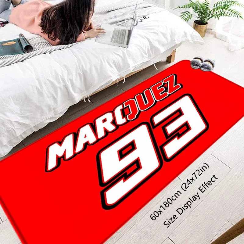 Hallwy Cartpet Marc Marquez 93 Motorcycle Rugs Foot Carpets Entrance Doormat Kawaii Rug Floor Mats Non-slip Home Kitchen Decor 3