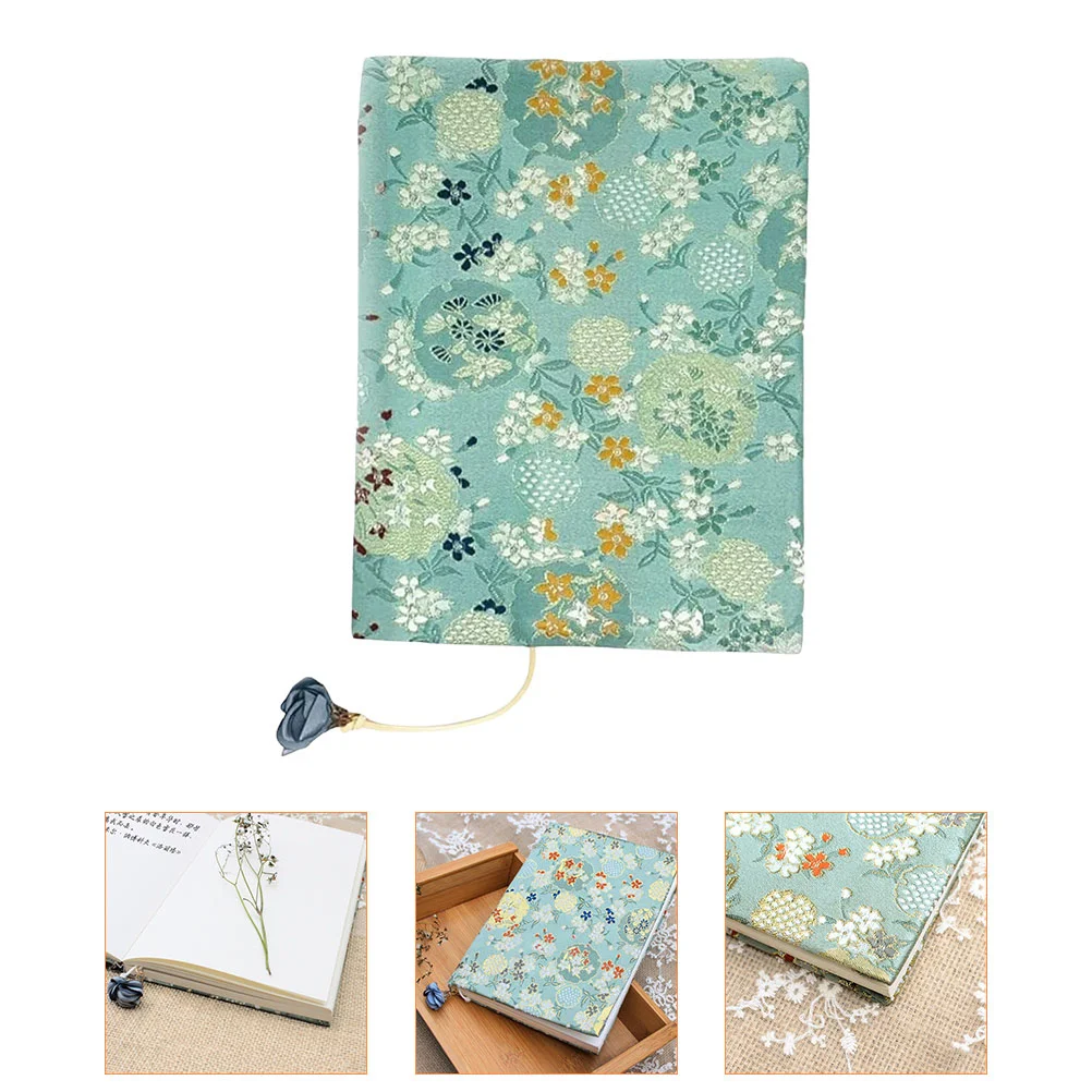 

A5 Adjustable Book Cover Decorative Book Sleeve Crane Design Book Protector Hand-made Cloth Book Cover Hand Account Book