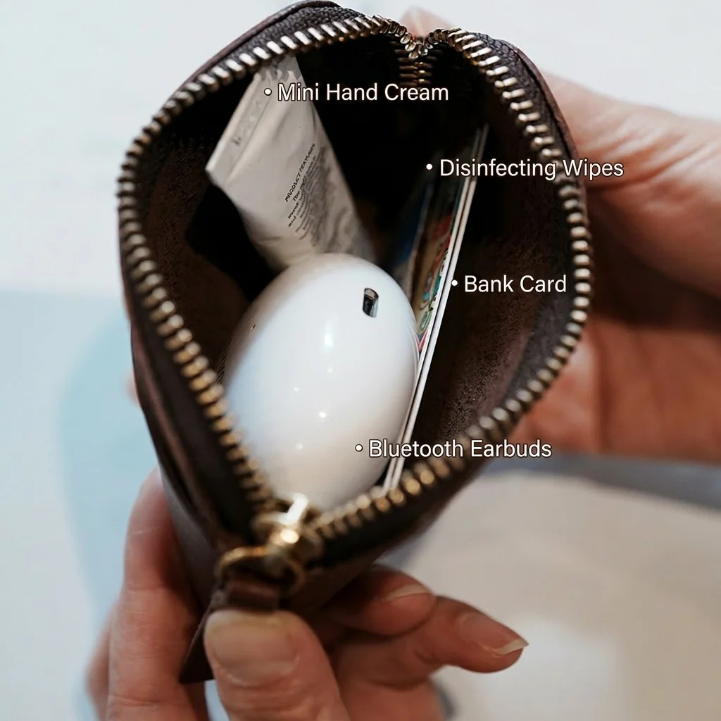 Compact PU Leather Card and Coin Pouch - Stylish Organizer