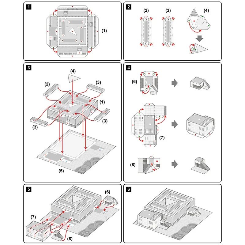 Japan National Museum Folding Mini 3D Paper Model Papercraft House DIY Art Origami Building Kids Adult Craft Toys QD-125