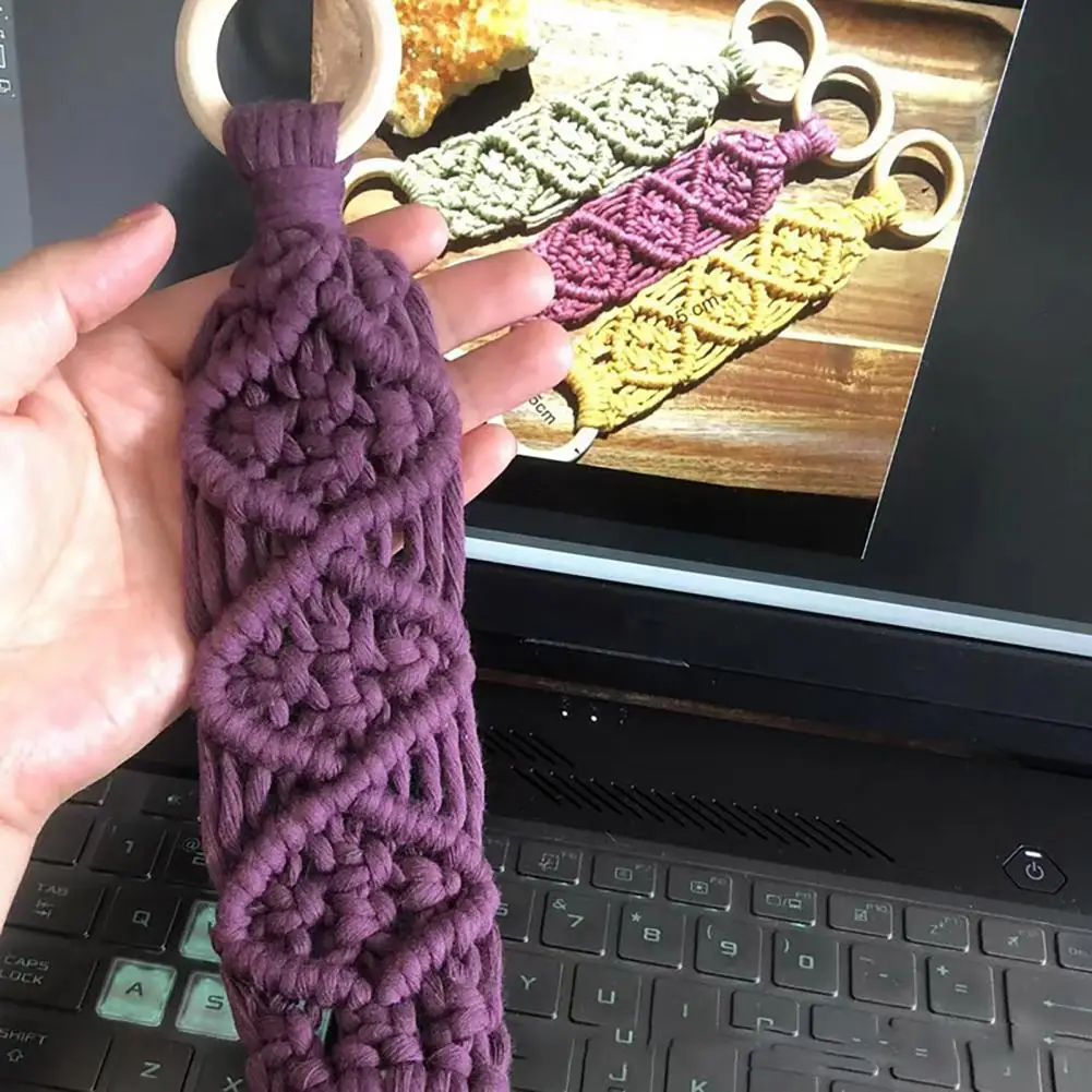 Towel Ring Hanging Clothes Rack Versatile Crochet Kitchen Towel Hanger Easy Hanging Solution for Dish Towels Stylish for Various