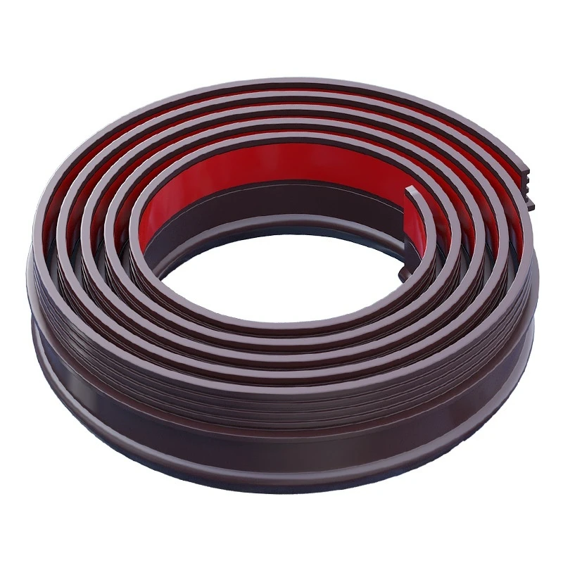 1M Self-Adhesive Windproof Door Bottom Seal Strip Double Dustproof Free-Cutting TPE 4 Colors Under Door Weatherstrip