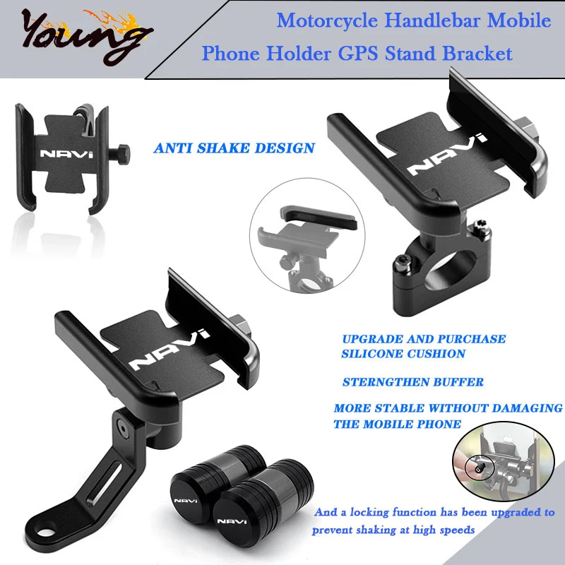 

For HONDA DREAMWING Navi 110 Navi 2016-2022 2023 Motorcycle Mobile Phone Holder GPS Stand Bracket Tire Valve caps