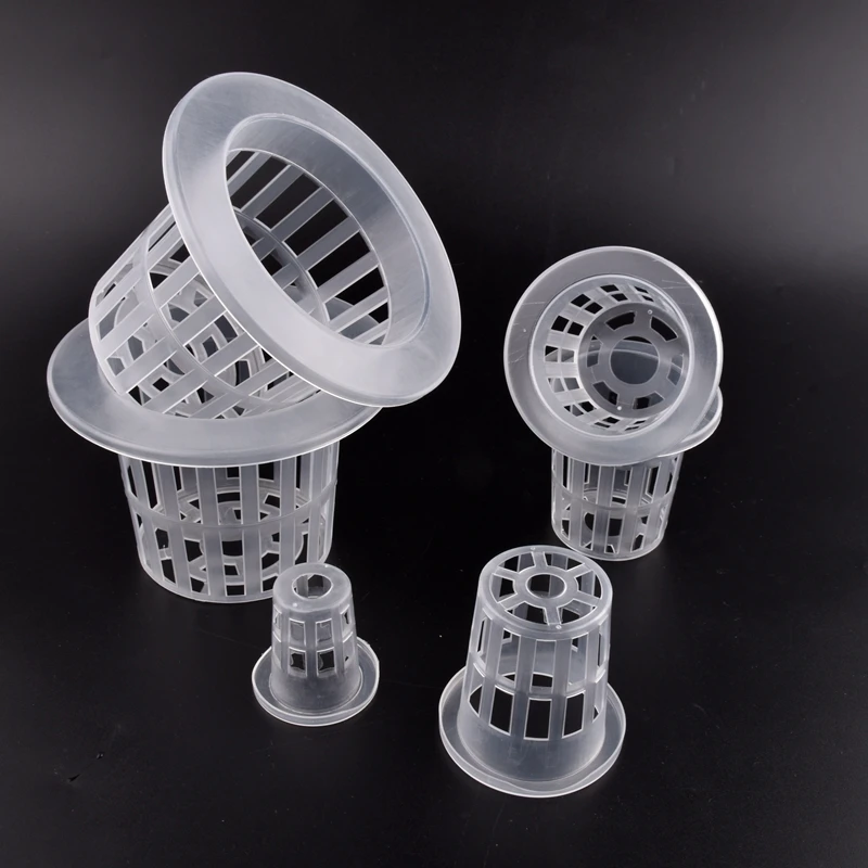 10pcs Hydroponic Planting Basket Air Permeable Seedling Raising Basin Plastic Planting Mesh Pots Garden Vegetable Soilless Grow