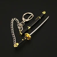 20 Styles Roronoa Zoro Swords Keychain For Men Metal Weapon Model 9cm Anime Scabbard Sabre Snow Knife Key Chain Katana Gifts Toy 1