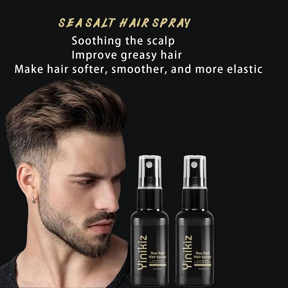 15ml Sea Salt Hair Spray Volumizing Strong Hold Non Greasy Fluffy Styling Spray For Men Women Moisturizing Nourishing Oil C M3W8