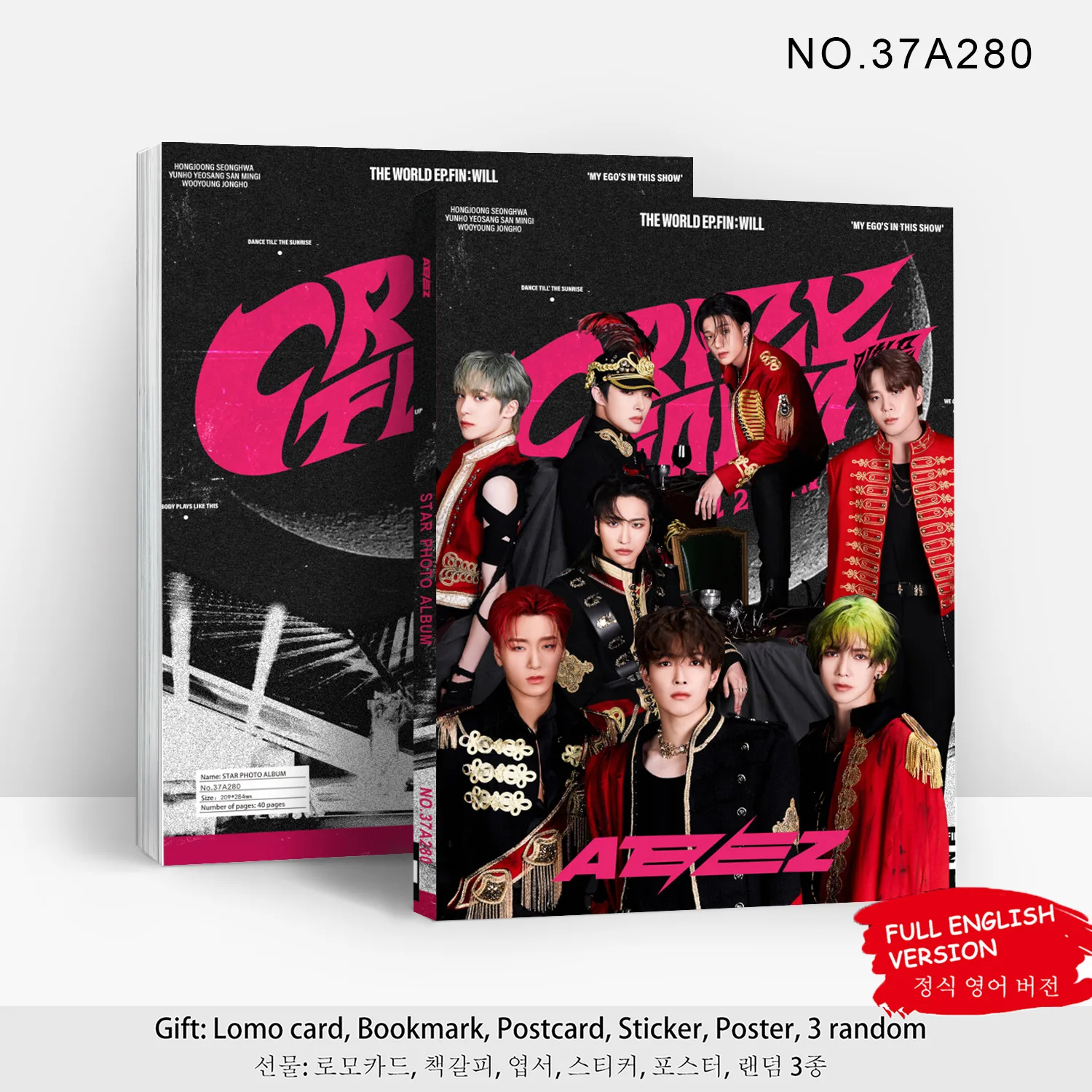 

Kpop ATEEZ новый альбом портрет HD Фотогалерея Наклейка Большой размер постер книга Закладка Hongjoong San Mingi коллекция поклонников карт