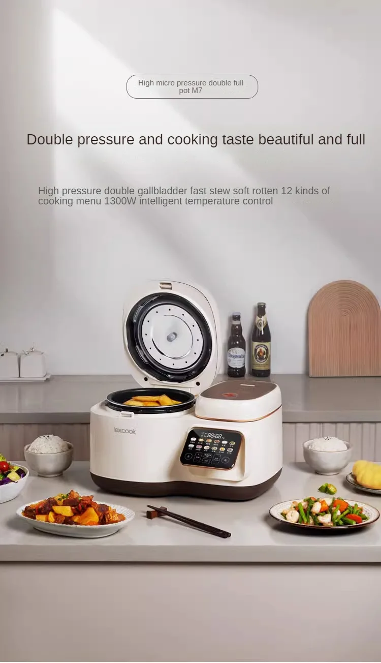 Description Picture 2 of itemHigh and Micro Pressure Double Bile Rice Cooker Smart Soup Cooking Integrated Dual-purpose Multi-functional Rice Cooker
