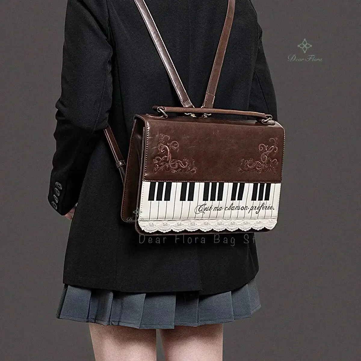 New Y2k Vintage Piano Shoulder Bag Womens Brown Crossbody Bag Girls Transparent Ita Bag Personalized Backpack Aesthetic Handbags S914c96d7cb6a4e249d6b92686c74b1b26