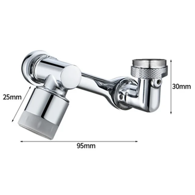 New Universal 1080° Rotation Extender Faucet Aerator Plastic Splash Filter Kitchen Washbasin Faucets Bubbler Nozzle Robotic Arm 5