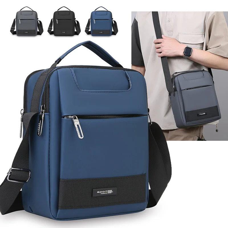 Men's Retro Shoulder Bag - Multi compartment Fashion Business Crossbody Bag, Perfect for Office or Leisure Use, Gift for Husband