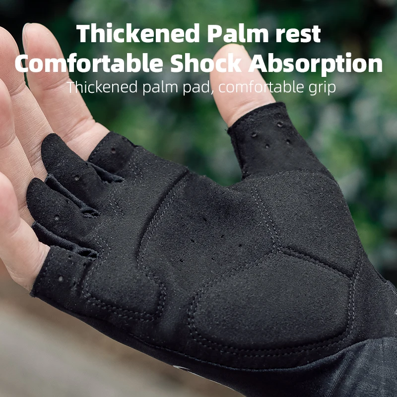 ROCKBROS Summer Half Finger Bicycle Gloves Breathable Sports MTB Road Bike Shorts Gloves Men Women Shockproof Cycling Gloves 3