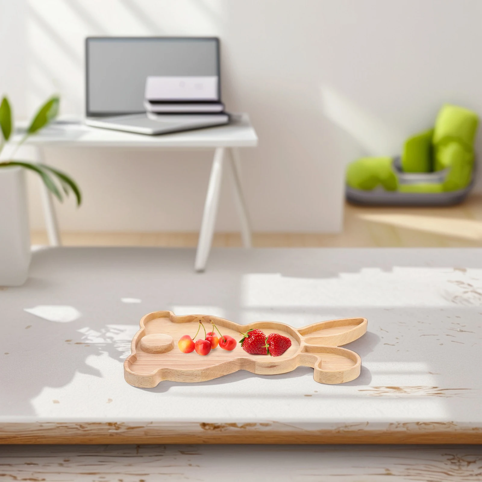 Easter Snack Dessert Tray Rabbit Dish Shaped Wooden Tray Wooden Bread Serving Tray Lovely Fruit Serving Tray Easter party 5