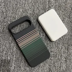Slim Frameless Carbon Fiber Pattern Phone Case with Magsafe Compatibility and Shockproof Design - Google Pixel 10 (Green)