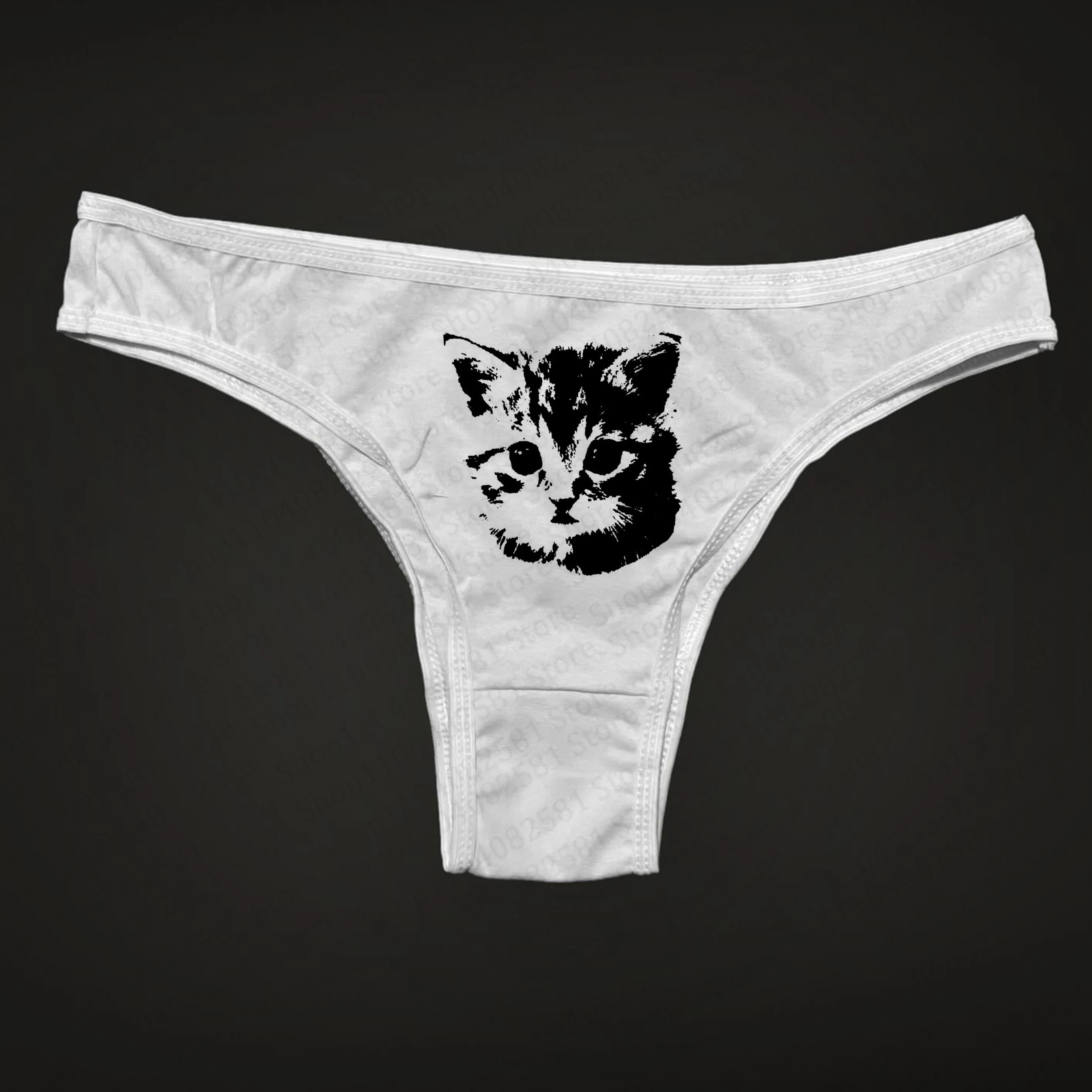 Y2K Women's Underwear Cute Cat Print Underwear Breathable Underwear Fun Hot Print Underwear Sexy Slimming Underwear Emo Girls 1