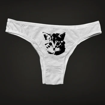 Y2K Women's Underwear Cute Cat Print Underwear Breathable Underwear Fun Hot Print Underwear Sexy Slimming Underwear Emo Girls 1