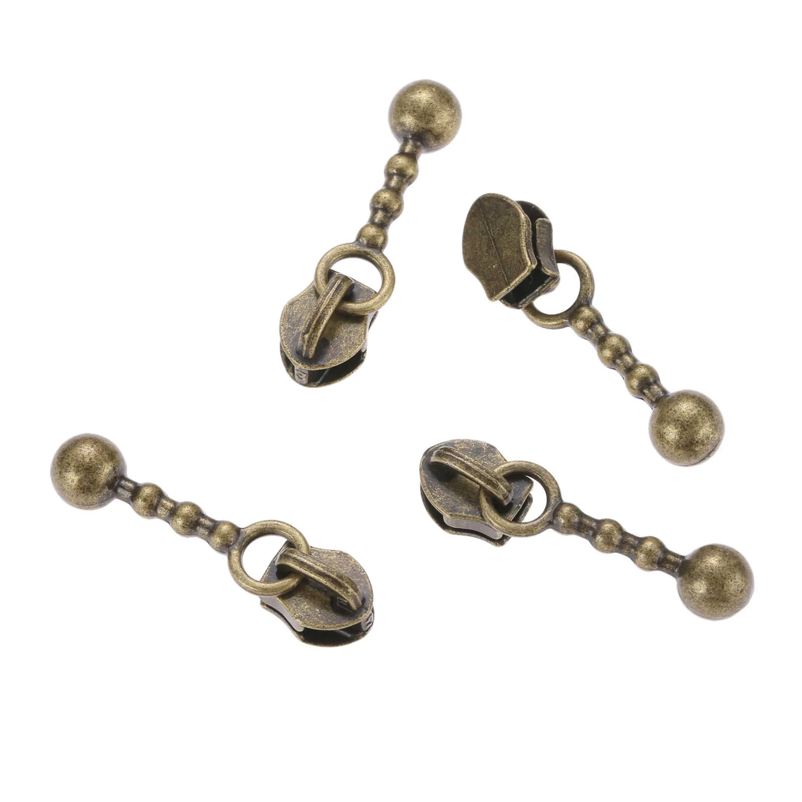 Zipper Sliders Metal 3# Nylon Zippers Replace Pull Drop Shape Antique Bronze DIY Luggage Suitcase Craft Sewing Accessories 20Pcs zipper repair kit zipper pullers zipper sliders zipper accessories
