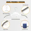 10/20/30pcs plastic coat hanger, non-slip super thin space-saving suit hanger pants hanger, sturdy and durable, with 360° hooks 4