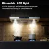 30 Inch Under  900-, 4 Speed Gesture Sensing&Touch Control Panel, Stainless Steel Kitchen Vent 5