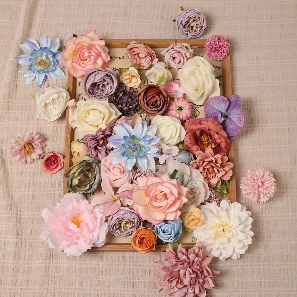 20/40/60/80/100 Stück Künstliche Blumen im Zufallsstil, Gemischte Kunstblumen für Heimdekoration, Hochzeitsdekoration, DIY-Geschenk, Ornament – Detail 5