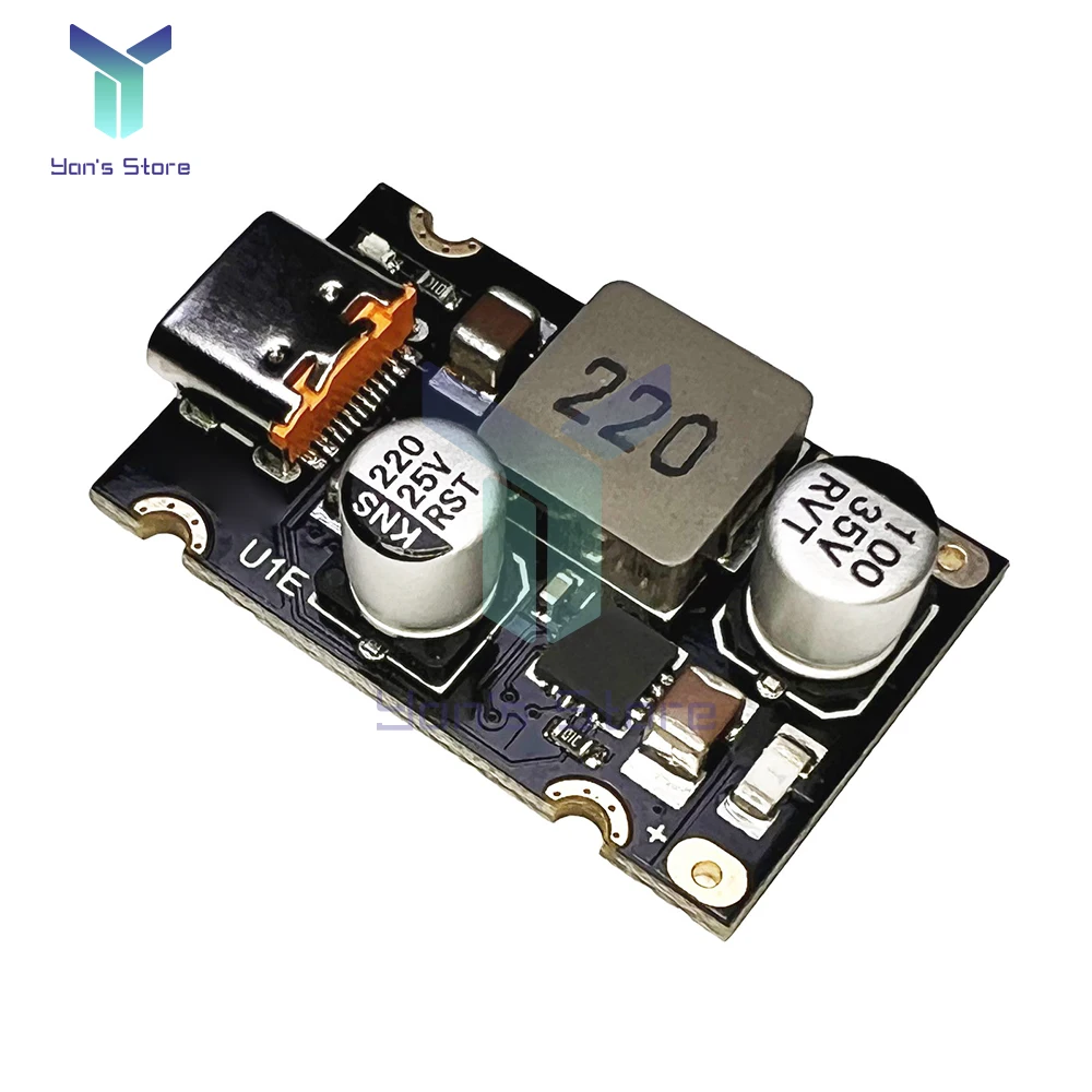 고속 충전 어댑터 모듈, USB C타입 스텝 다운 충전 모듈, 화웨이 SCP/FCP용, PD3.1, QC3.0, SCP, PD65W, DC 8-30V-20V, 3.25A