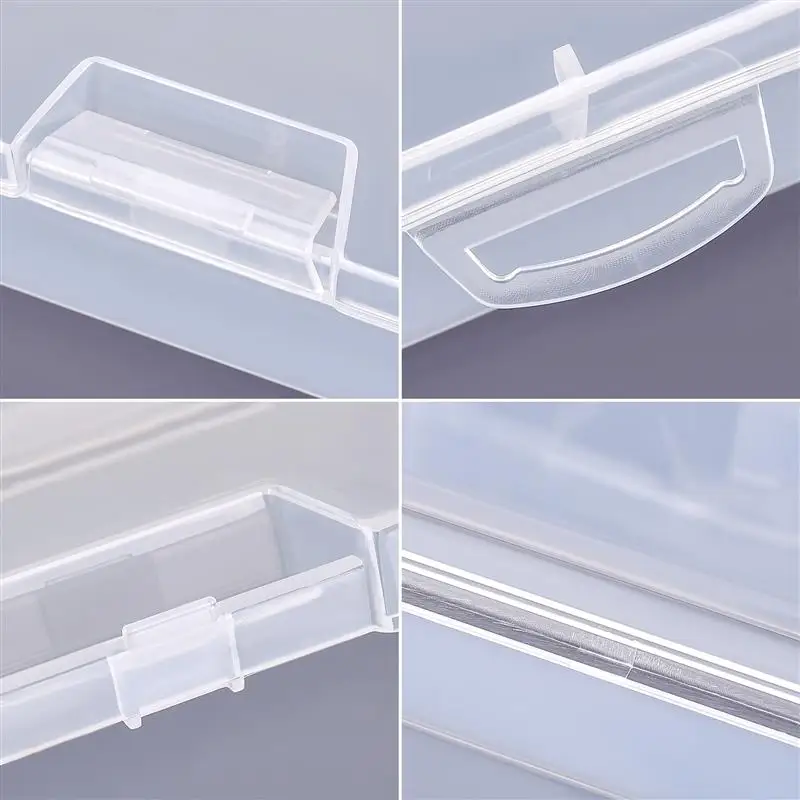 Mini Storage Box Transparent Plastic Jewelry Storage Box Container Portable Sewing Tool Needle Thread Packaging Case