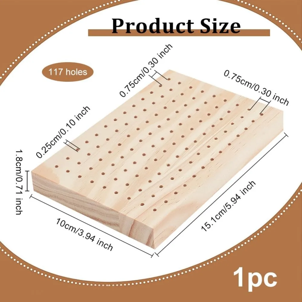Oak Wooden Food Skewer Holder Food Display Board Clay Figurines Display Trays Rectriangle Pick Stand Craft 117 Holes food display stand