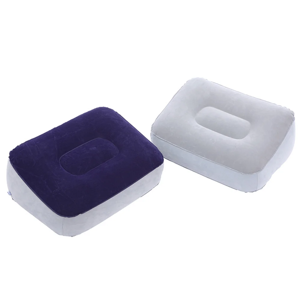 

2pcs Inflatable Foot Rest Pad Portable Travel Footrest Footstool Practical Foot Relax Cushion for Men Women