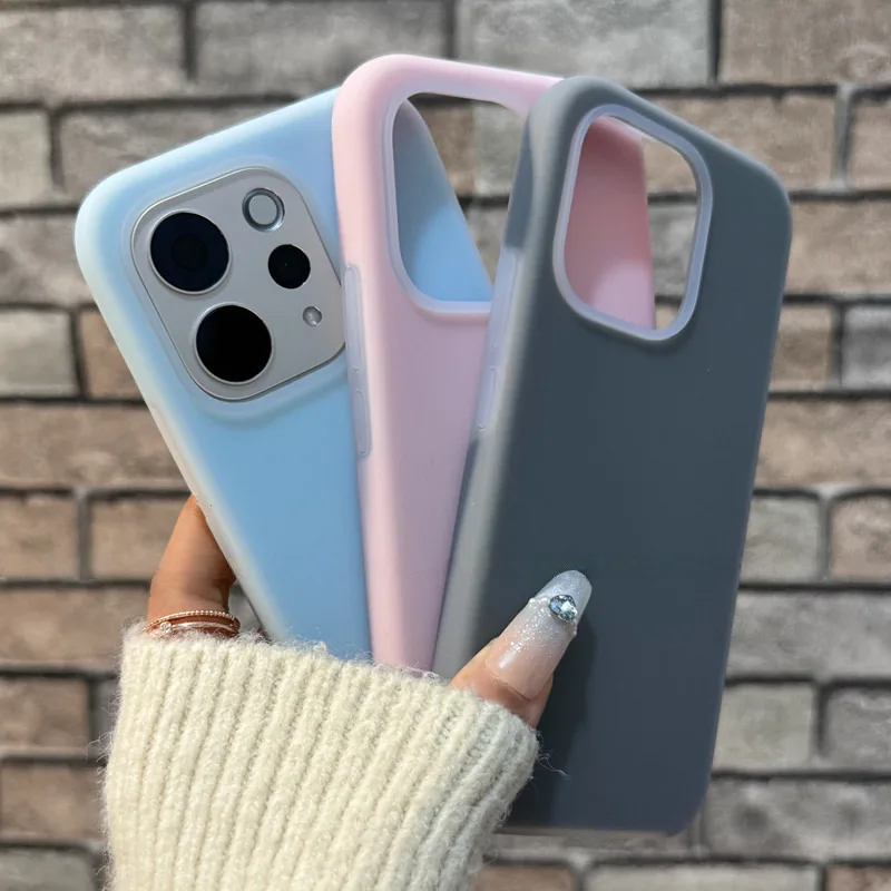 Luxury Candy Color Jelly Phone Case - Soft Silicone 2-in-1 Dopamine Back Cover