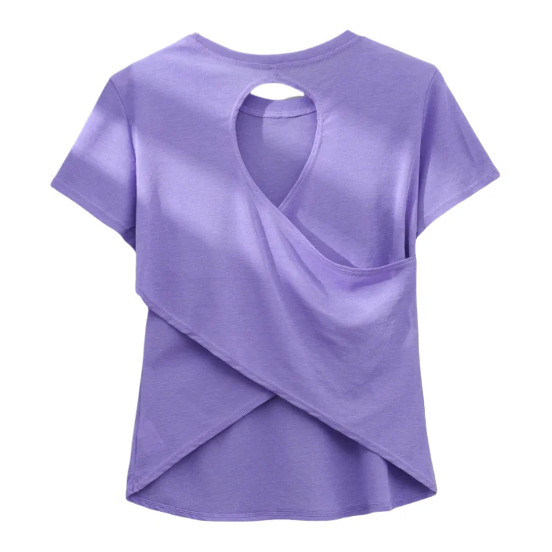 Women’s Back Cross Workout Top 4