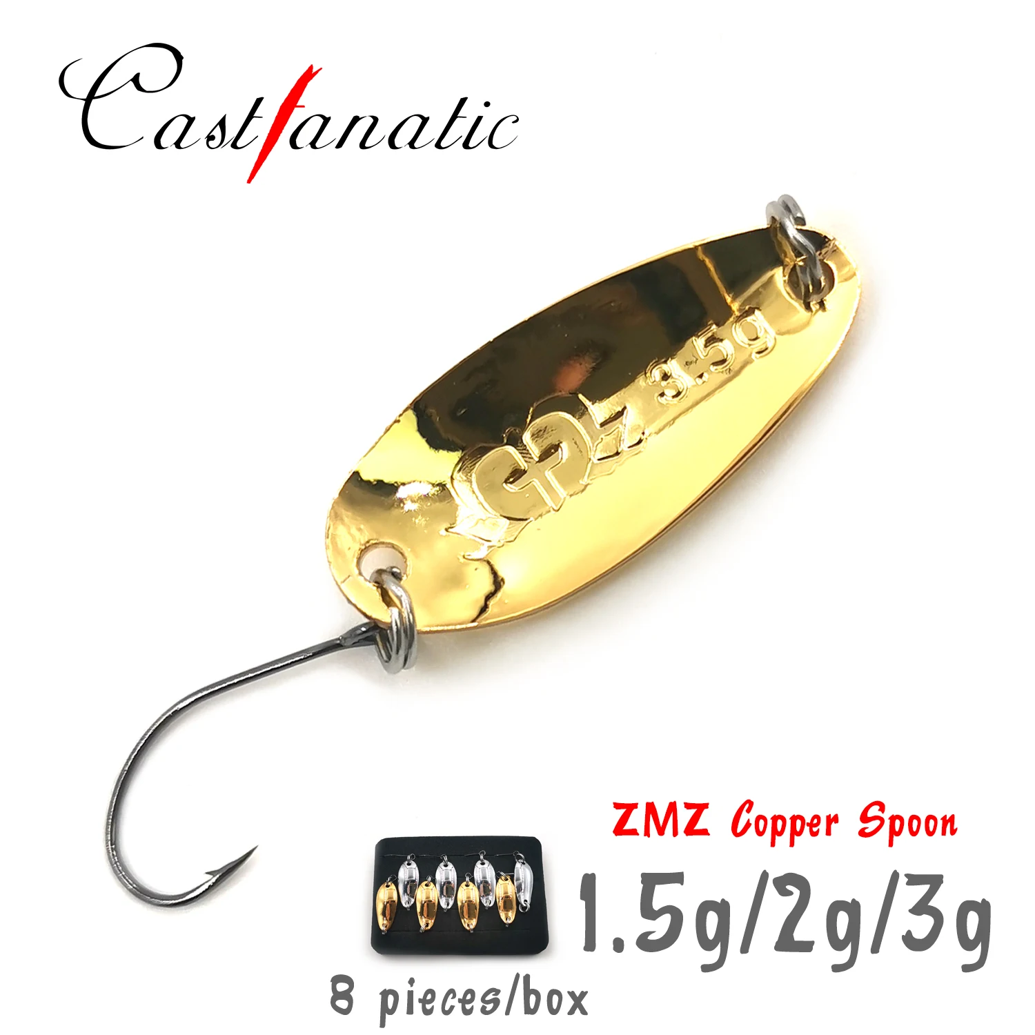 2023NewZMZTroutSpoonBaitCASTFANATICBrandCopperFishingSpoon