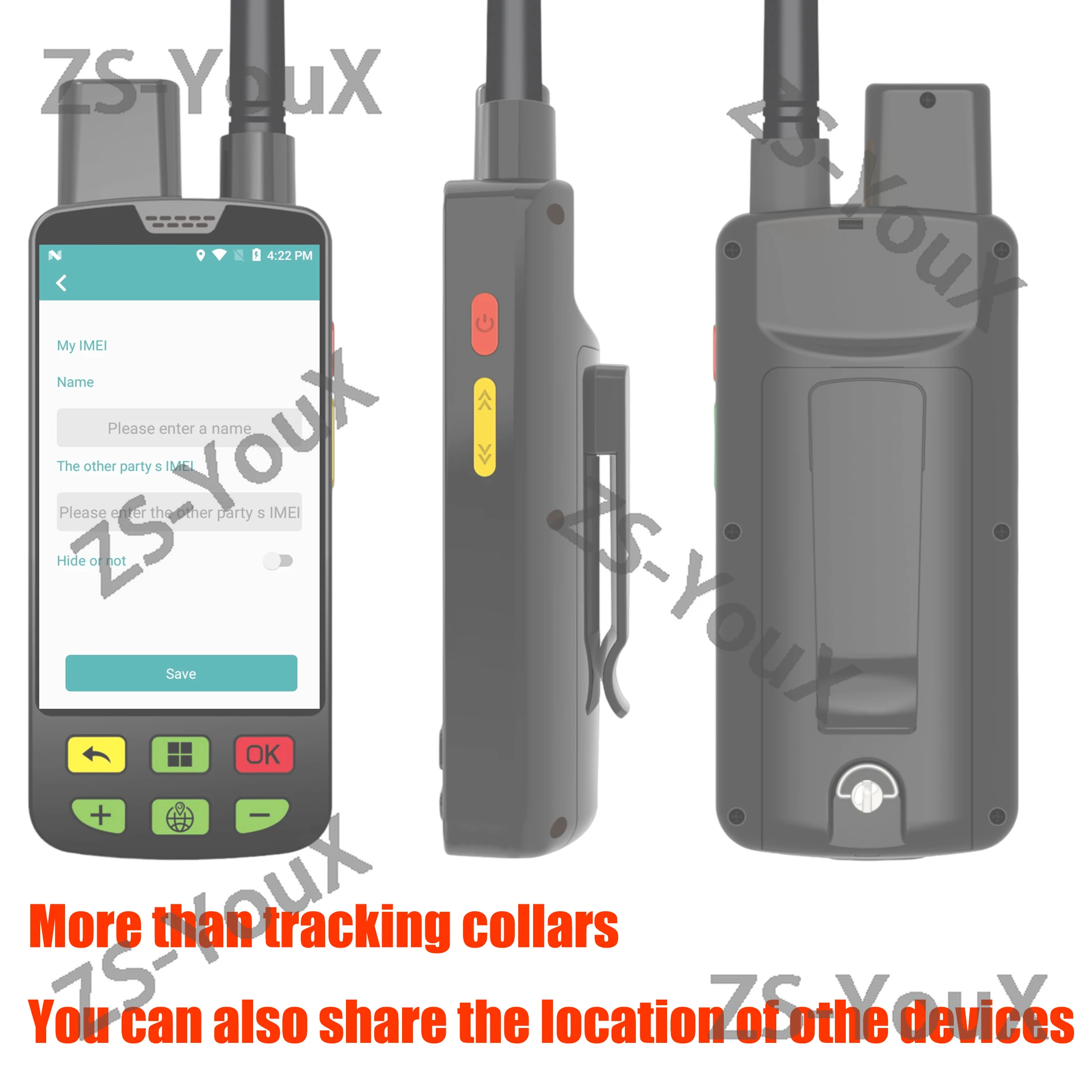 고품질 고급 프로 GPS 개목걸이(트래커 포함)