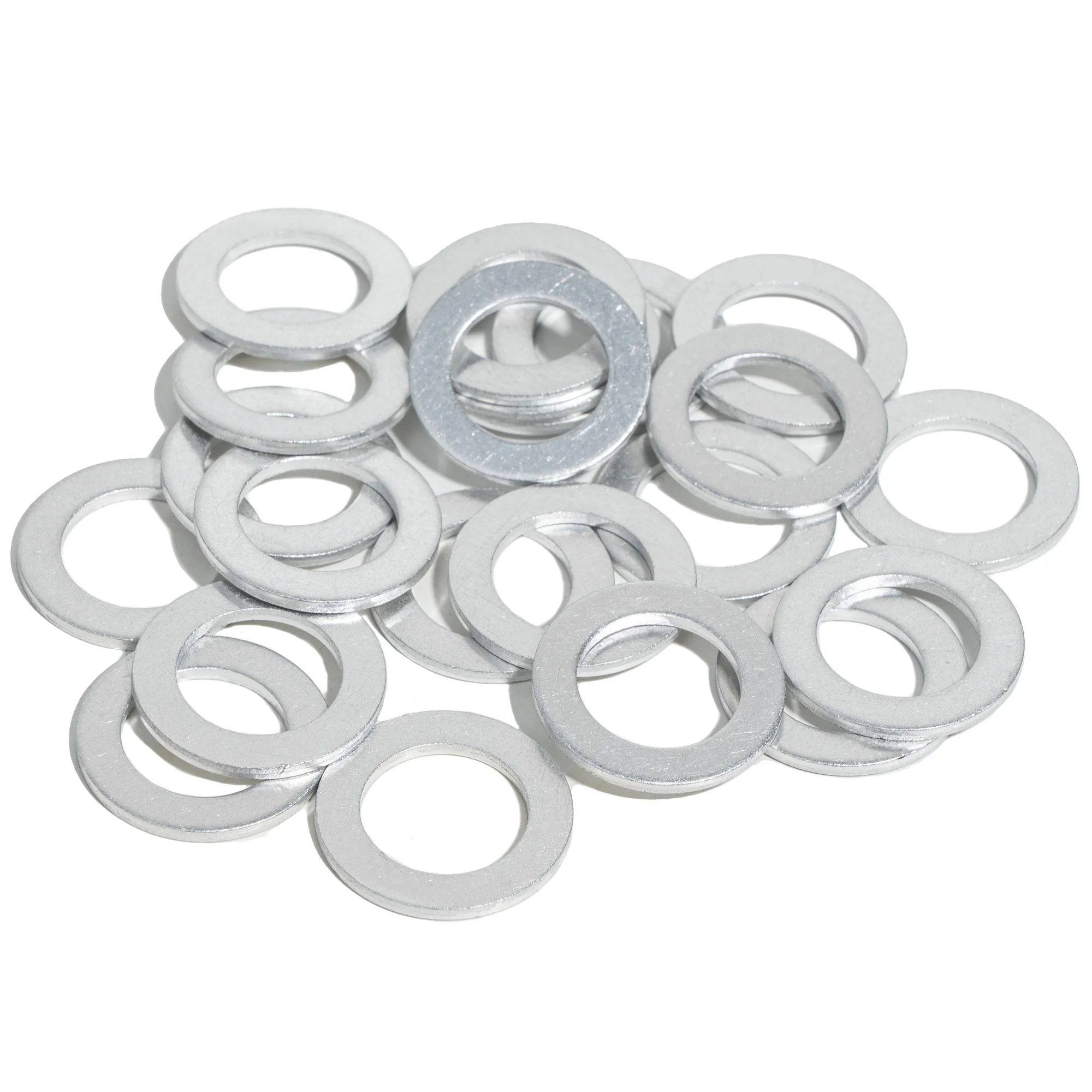 50pcs Aluminum Oil Drain Plug Crush Washer Set 12mm×18mm×1.5mm Non-Slip for Lasting Sealing Car Exterior Accessories for Oil Cha