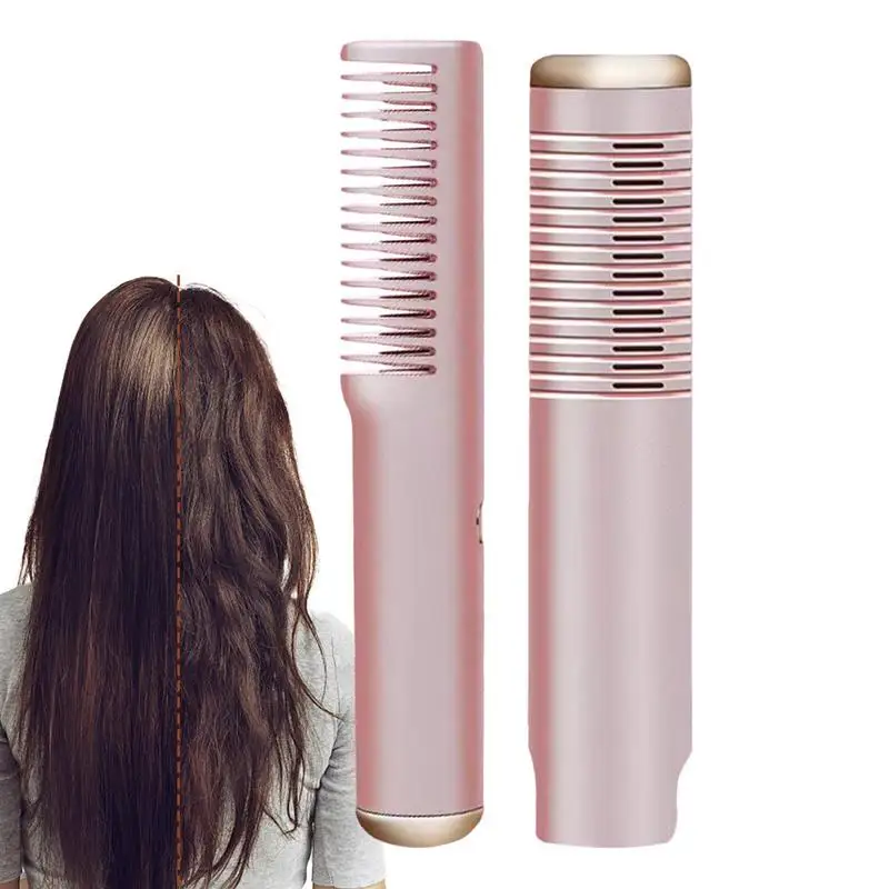 

Hair Straighteners Brush For Women Cordless 2 In 1 Portable Hair Dryer Comb Multiple Plates Teeth Fast Heating Straightener Comb