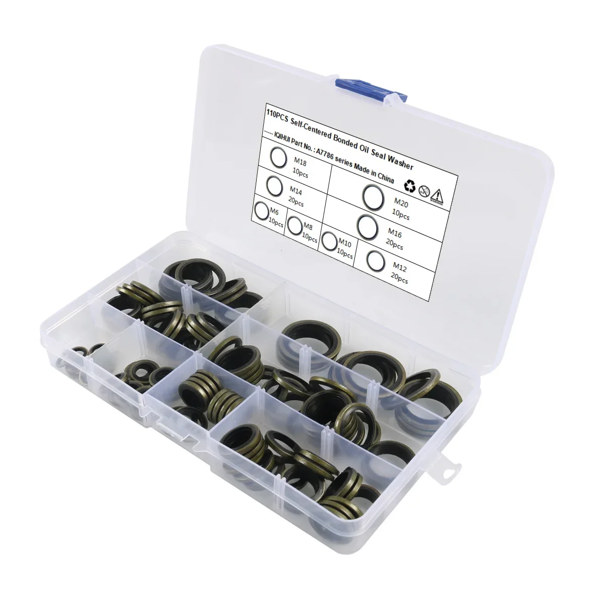 110PCS Universal Rubber O-Ring Assortment Set Gasket Automotive Seal SAE Kit